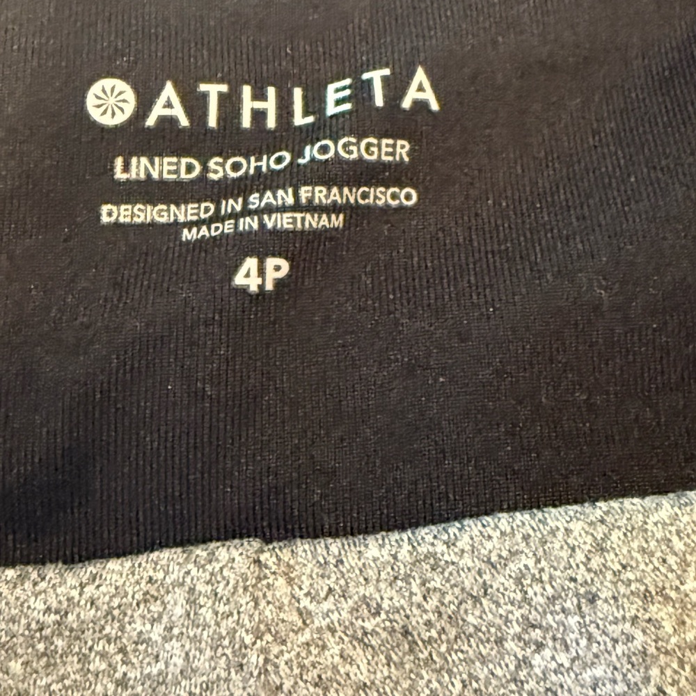 Athleta Lined Soho Jogger size 4P - Picture 9 of 9